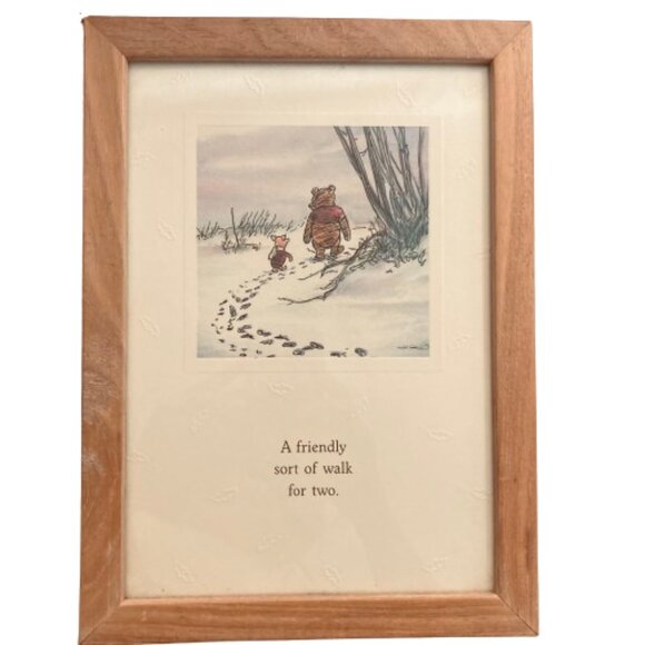Disney Winnie the Pooh and Piglet Friendship, Framed Art, Ready to Hang, Sweet - Picture 1 of 7